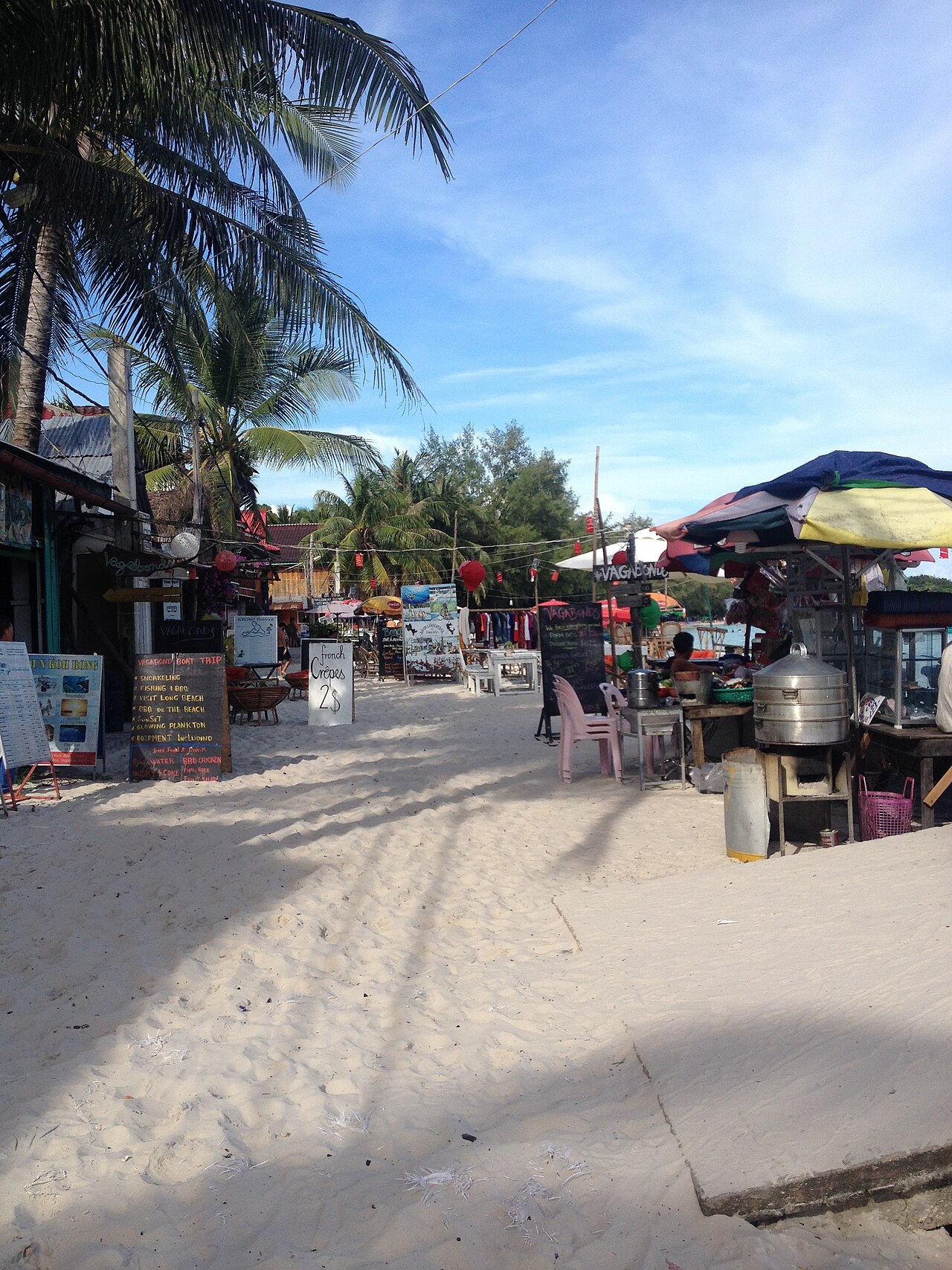 Koh Rong waterfront and boats