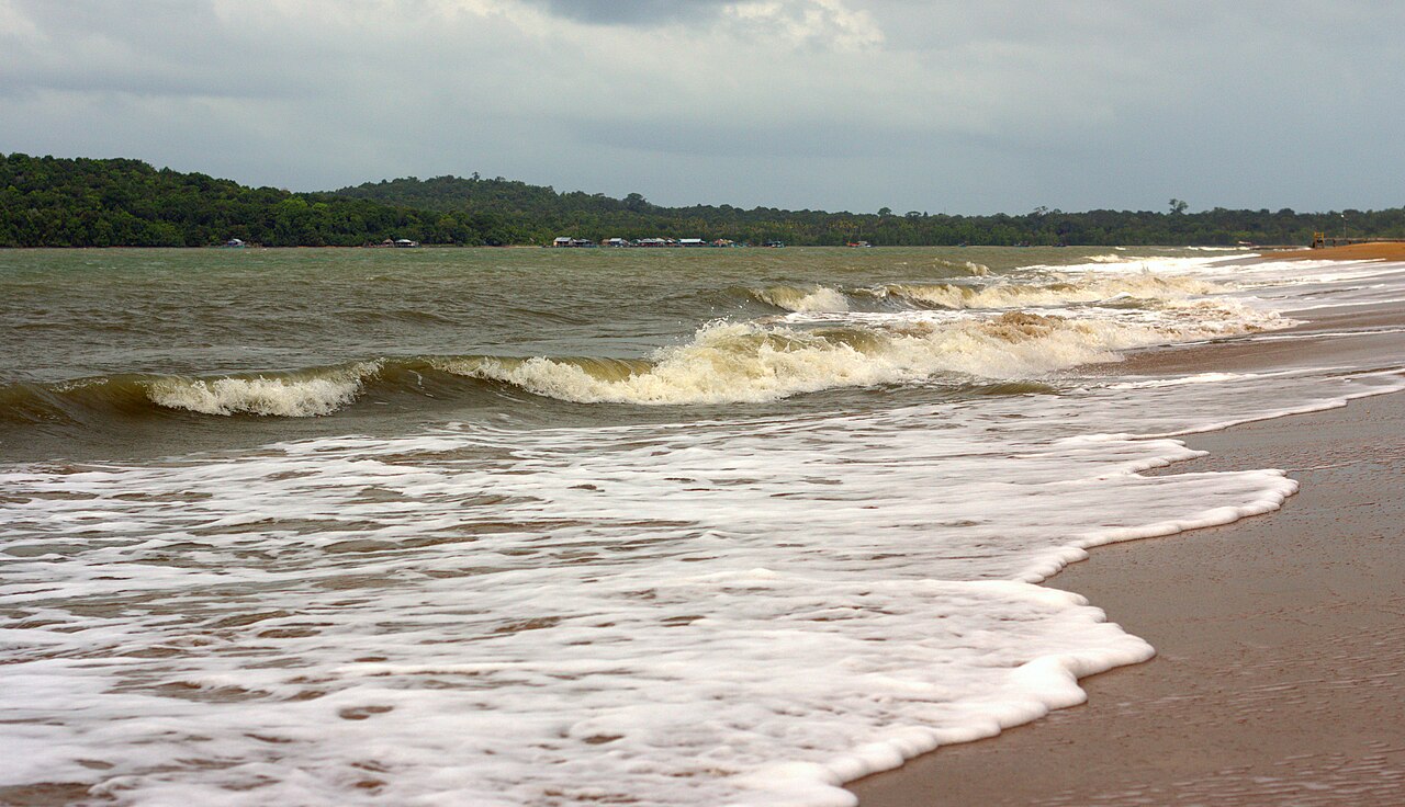 Cambodian coast near Ream National Park